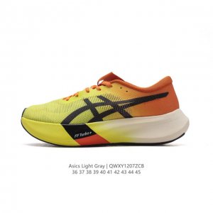 亚瑟士 新款 Asics Light Gray 亚瑟士厚底增高休闲运动鞋低帮系带网面透气复古跑步鞋舒适防滑减震 轻便缓冲透气舒适运动鞋 尺码：36-45 编码：