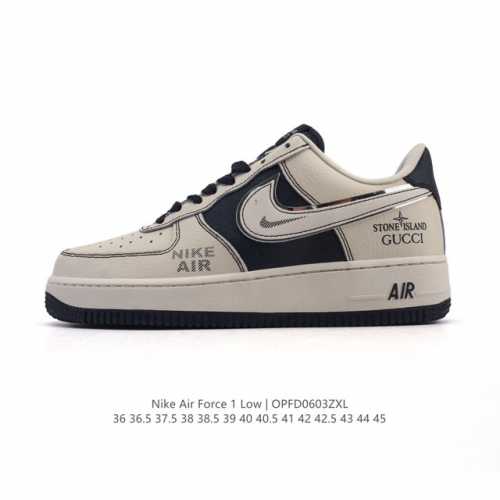 耐克 Nike Air Force 1 '07 Low 空军一号含气垫 小白鞋 2025年 蛇年新款 Gucci联名 低帮百搭厚底增高休闲运动板鞋。柔软、弹性十