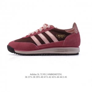 阿迪达斯Adidas Sl 72 Shoes 经典复古薄底运动鞋T头鞋 三叶草复古休闲跑步鞋休闲运动鞋 这款经典运动鞋携复古型格，来访你的活力日常 采用皮革拼接