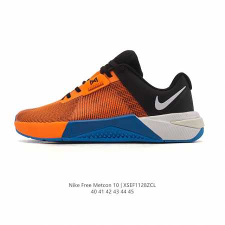 新品 耐克Nike Metcon 10 男女室内健身鞋低帮薄底健身运动鞋Hj1875 在后跟下方这一关键部位融入强韧 Hyperlift 外底，可在举重时有效提 - 点击图像关闭