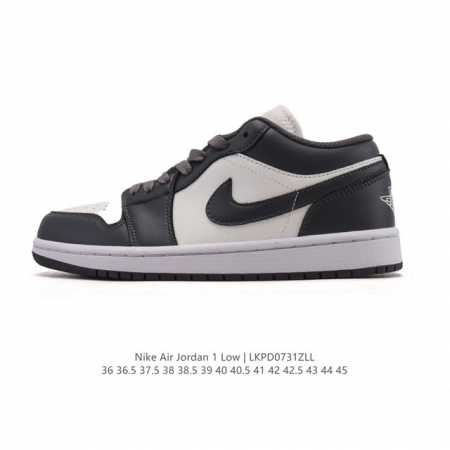 真标 耐克 乔丹Air Jordan 1 Low Aj1 乔1 乔丹1代Aj1 低帮复古文化休闲运动篮球鞋。从1985 年面世的元年款汲取设计灵感，采用简洁大方 - 点击图像关闭