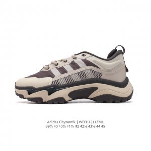 公司级 阿迪达斯 Adidas Citywowlk 阿迪 稳定缓震回弹防滑耐磨跑步鞋 轻运动 经典透气时尚运动鞋厚底增高老爹鞋款，Lightstrike 中底技