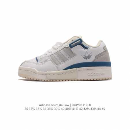 Adidas 阿迪达斯 Forum 84 Low Shoes 饰有摩登细节的forum 经典板鞋运动鞋休闲篮球运动板鞋。当adidas Forum篮球鞋初次登上 - 点击图像关闭
