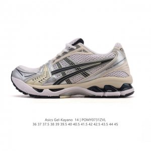 公司级 亚瑟士 Asics Gel-Kayano 14 公司级版本运动休闲透气专业缓震慢跑鞋。采用工程弹性双层再生网格密度鞋面材质，后跟3D可视Gel缓震乳胶物