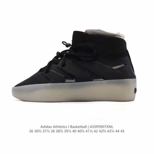 340 新品公司级 阿迪达斯Fear Of God X Adidas Athletics 系列 舒适百搭支撑 耐磨透气 中帮 篮球鞋。 Adidas Athle