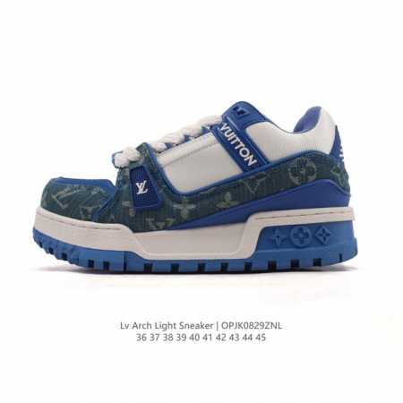 公司级 路易威登 Louis Vuitton Lv路易威登板鞋 时尚运动鞋潮厚底增高男女鞋。舒适防滑底和百搭性霸屏整个时尚娱乐圈，细节调整完美主义！采用柔软皮革 - 点击图像关闭
