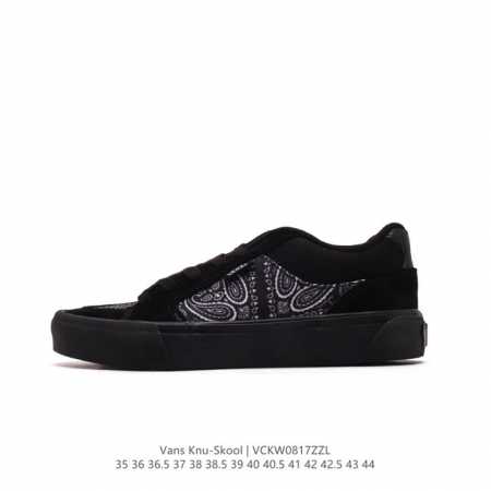万斯 Vans Classics Knu Skool 休闲运动板鞋，Vans联名超火的土豆鞋，复古经典，鞋头放大、包边上移加厚、鞋舌加厚。Vans Classi - 点击图像关闭