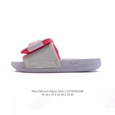 耐克 Nike Offcourt Adjust Slide 防滑耐磨 缓震 魔术贴 防水 沙滩拖鞋 外穿运动凉拖鞋 休闲家居拖鞋，经典的一字魔术贴设计，简约而不