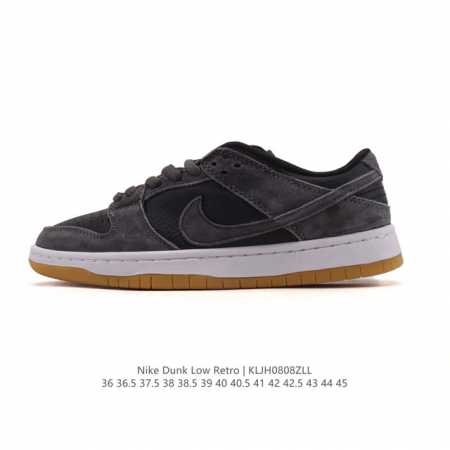 公司级 真标 耐克 Nike Sb Dunk Low Pro 男女款运动鞋复古板鞋。采用柔软皮革鞋面，经久耐穿，塑就如元年款 Dunk 般的复古质感。鞋头透气孔 - 点击图像关闭