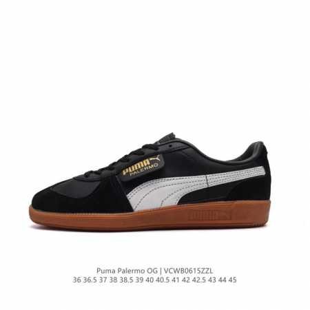 彪马PUMA Palermo OG 防滑耐磨低帮德训板鞋 男女运动鞋，ARMY TRAINER OG休闲鞋沿用德训鞋经典外观 鞋身和鞋舌分别添加了品牌标志性 L - 点击图像关闭