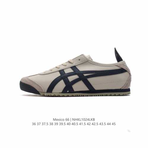 真标 Asics 亚瑟士 男女鞋真标半码制 日产经典老牌-鬼塚虎 Onitsuka Tiger Mexico 66经典墨西哥系列复古经典百搭板鞋休闲运动鞋慢跑鞋