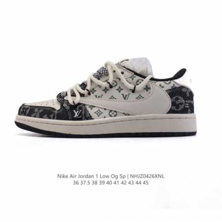 公司级 真标 耐克 Nike Air Jordan 1 Low Og Sp Military Blue Aj1乔1倒勾 2025年新款 蛇年新款 路易威登联名 - 点击图像关闭