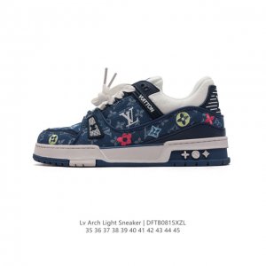 公司级 路易威登 Louis Vuitton Lv路易威登板鞋 时尚运动鞋 潮厚底增高鞋 。舒适防滑底和百搭性霸屏整个时尚娱乐圈，细节调整完美主义！鞋面采用柔软