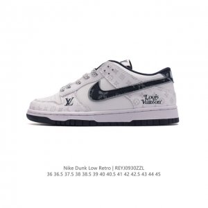 耐克nike Dunk Low 板鞋 Sb系列经典百搭休闲运动板鞋，路易威登联名 时尚滑板鞋。加厚鞋舌的填充，使舒适性大大提升，同时也更方便穿脱中底部分则加入了