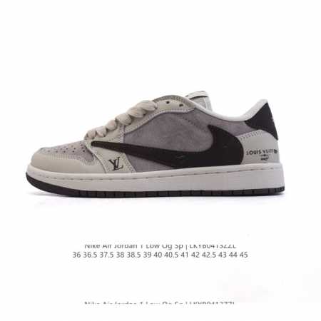 真标 耐克 Nike Air Jordan 1 Low Og Sp Military Blue Aj1乔1倒勾 2025年新款 蛇年新款 路易威登联名 低帮篮球 - 点击图像关闭