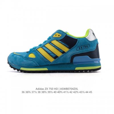 阿迪达斯 Adidas Zx 750 户外耐磨舒适运动休闲鞋男女同款经典运动鞋。80年代,Zx系列问世。这款经典鞋,采用热塑性聚氨酯橡胶 Tpu 鞋跟笼,搭配乙