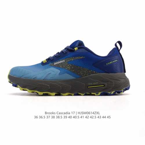 新品 真标 布鲁克斯夏季男女减震越野跑鞋Cascadia17山岩户外登山低帮徒步鞋 山岩17 中性款 越野跑鞋Brooks Cascadia 17 是一款专为长