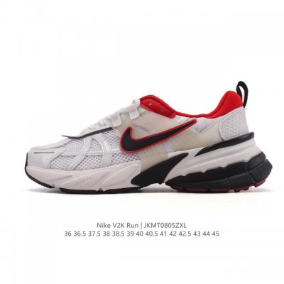 Nike 耐克 V2K Run 减震防滑 复古低帮运动跑步鞋 超火复古跑鞋，采用太空革组合呼吸网眼布鞋面材质，搭载正确4层组合底模，嵌入Tpu加固稳定模块,双层