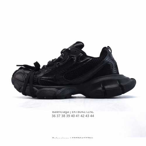 公司级 巴黎世家 Balenciaga 3Xl Sneakers 巴黎世家 十代网布系带低帮走秀复古老爹运动鞋 透气网纱 网面 材料和聚氨酯 磨损效果 鞋头边缘