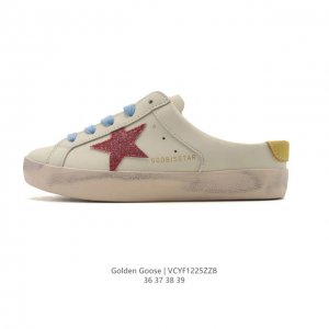 Golden Goose Deluxe Brand Sstar来自意大利Ggdb脏出天际的小脏鞋 包头半拖运动鞋 潮复古板鞋 一脚蹬休闲拖鞋，宋仲基欧巴各种剧照