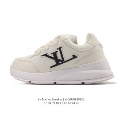 新品公司级 Lv Classic运动鞋 Lv 路易威登Louis Vuitton路易威登Lv男女鞋Classic运动鞋2025款小牛皮字母休闲鞋白色1Ahstf