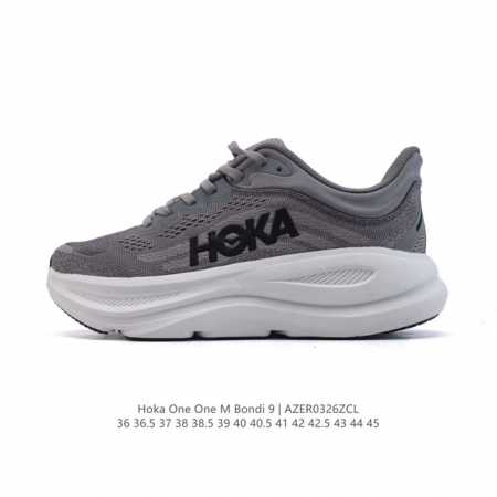 170 hoka畅行无阻 Hoka One One Bondi 9 舒适百搭耐磨轻便 低帮跑步鞋 男女同款。Bondi 9 最显著的变化在于其鞋底单元，原本扎实 - 点击图像关闭