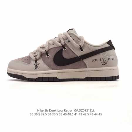 特价 真标 耐克 Nike Sb Dunk Low Pro 男女款运动鞋复古板鞋 解构绑带 双鞋带。采用柔软皮革鞋面，经久耐穿，塑就如元年款 Dunk 般的复古 - 点击图像关闭