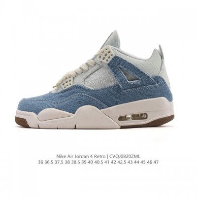 耐克 Nike Air Jordan 4 Retro Og迈克尔 乔丹Aj4代乔4 中帮复古休闲运动文化篮球鞋。秉承轻量化的速度型篮球鞋设计思想完成设计，降低重