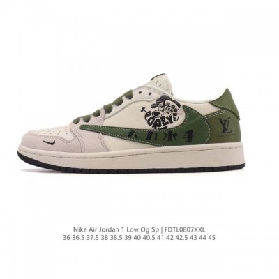 公司级 真标 耐克 Nike Air Jordan 1 Low Og Sp Military Blue Aj1乔1倒勾 2025年新款 蛇年新款 低帮篮球鞋 A
