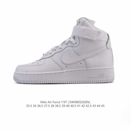 公司级 附赠送Logo清洁刷 耐克 Nike Air Force 1 Lv8 系列 高帮空军一号 魔术贴 Af1 运动板鞋 设计灵感源自摔跤运动 助你发挥天赋