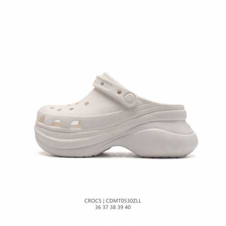 Crocs 沙滩洞洞鞋 女休闲厚底增高凉拖鞋 卡骆驰杨幂同款 厚底增高凸显大长腿沙滩鞋 选择尺码时 建议选大一码 脚感更舒适 这款没有鞋盒 类型：女鞋 尺码：3 - 点击图像关闭