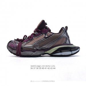 公司级 巴黎世家 Balenciaga 3Xl Sneakers 巴黎世家 十代网布系带低帮走秀复古老爹运动鞋 透气网纱 网面 材料和聚氨酯 磨损效果 鞋头边缘
