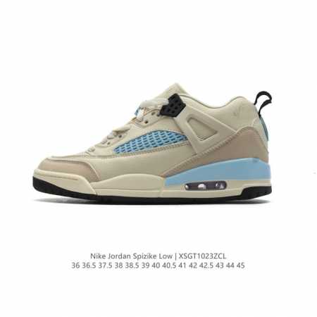 真标 耐克 NIKE JORDAN SPIZIKE LOW 经典爆裂纹复古运动篮球鞋！全新低帮造型吸睛！整双鞋在融合了 AIr Jordan 经典鞋款中的标志性 - 点击图像关闭