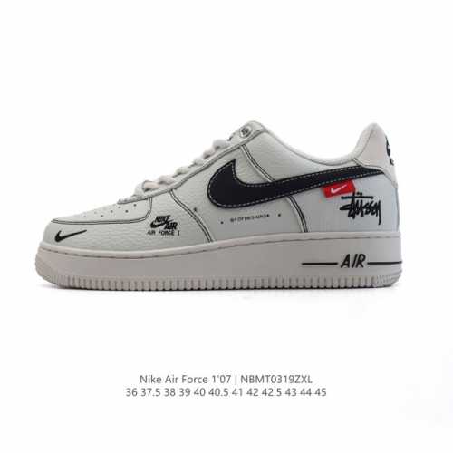 160 耐克 Nike Air Force 1 '07 Low 空军一号含气垫 小白鞋 低帮百搭厚底增高休闲运动板鞋。柔软、弹性十足的缓震性能和出色的中底设计，