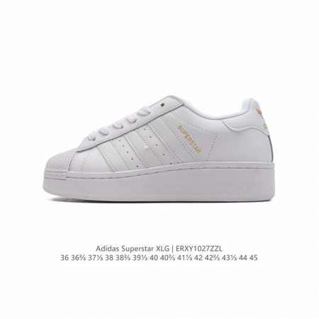 真标 阿迪达斯 三叶草Adidas Originals Superstar XLG 贝壳头系列低帮厚底松糕经典百搭休闲运动板鞋。当你试图定义adidas Sup - 点击图像关闭