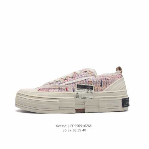吴建豪个人新锐品牌xvessel G.O.P Mule Slip On 重工解构厚底软木运动鞋 百搭乞丐风增高帆布面板鞋休闲男女鞋，古法手工艺与皮鞋工艺完美结合
