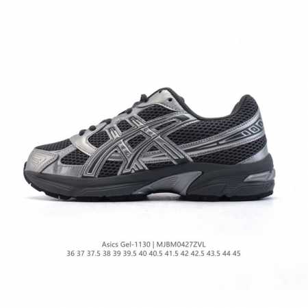 Asics 亚瑟士 新款情侣健步减震复古鞋Gel- 男女时尚透气运动潮流耐磨休闲鞋 选用网眼与皮革相接，复古而富有层次感。网布搭配金属感线条，虎爪 Logo 加 - 点击图像关闭