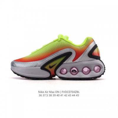全新Nike Air Max Dn 运动鞋 时尚跑步鞋，豆荚造型气垫吸睛！鞋面采用织物材质打造，提供舒适的穿着体验。这款鞋不仅具有时尚的外观，还融合了许多经典的