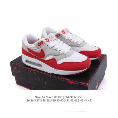 180 耐克Nike Air Max 1'86 Og 经典复古小气垫缓震跑步鞋，穿上Nike Air Max 1 '86 Og 高尔夫球鞋，成就街头传奇。该鞋款 - 点击图像关闭