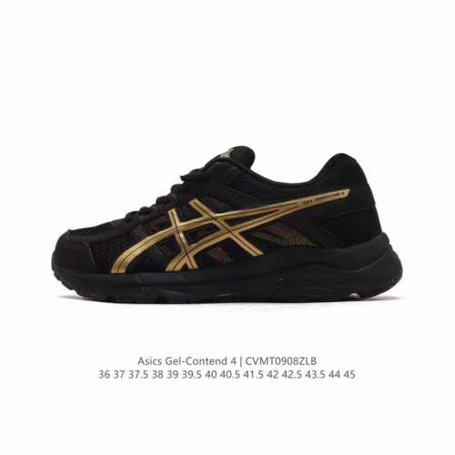 降价原价120元 Asics 亚瑟士 2024新款男女子gel-Contend 4缓震回弹透气运动跑步鞋。高颜值百搭入门级跑鞋多层网面织物+植绒材质构成了亚瑟士