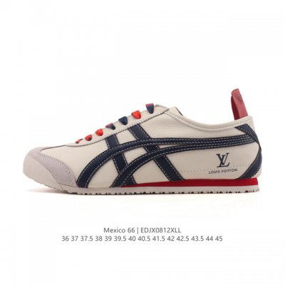 公司级 Asics 亚瑟士 男女鞋 配足弓鞋垫 日产经典老牌-鬼塚虎 Onitsuka Tiger Mexico 66经典墨西哥系列复古经典百搭板鞋休闲运动鞋慢