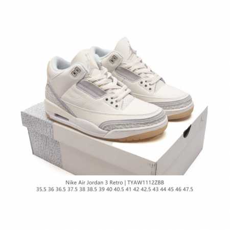 头层皮 耐克 乔丹 Aj3 耐克 Nike Air Jordan 3 Retro Se 乔3 复刻篮球鞋 乔丹3代 三代 男女子运动鞋，作为 Aj 系列中广受认 - 点击图像关闭