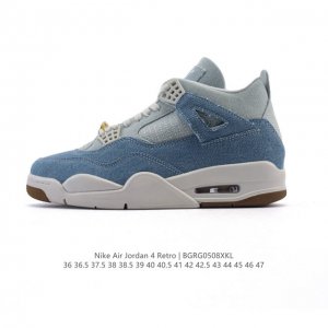 公司级 耐克 Nike Air Jordan 4 Retro Og迈克尔 乔丹Aj4代乔4 中帮复古牛仔布 休闲运动文化篮球鞋。秉承轻量化的速度型篮球鞋设计思想