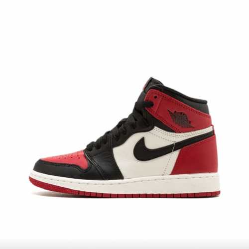 真二层耐克 Nike Air Jordan 1 Retro High Og 乔丹一代aj1 乔1 Aj1 高帮篮球鞋复刻运动鞋 皮面高帮板鞋的设计灵感源自运动夹