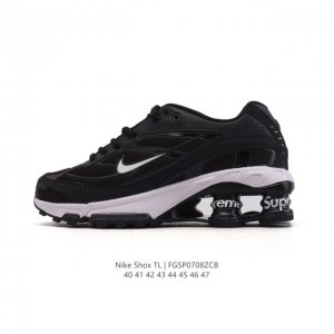 耐克 Nike Shox Tl 男子运动鞋厚底增高老爹鞋，令机械力学缓震性能跃升新层次。采用透气网眼鞋面和全掌型 Nike Shox 技术，革新演绎经典 200