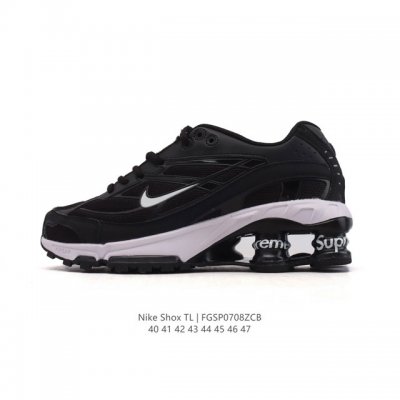 耐克 Nike Shox Tl 男子运动鞋厚底增高老爹鞋，令机械力学缓震性能跃升新层次。采用透气网眼鞋面和全掌型 Nike Shox 技术，革新演绎经典 200