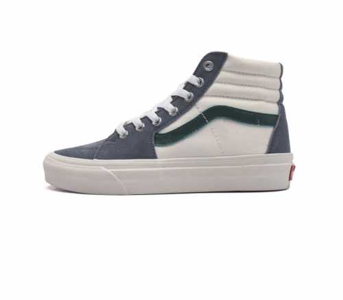 Vans 范斯sk8-Hi 男女高帮滑板鞋-复古休闲运动鞋-Vans范斯 Vans推出的sk8-Hi板鞋 以经典的款性和高帮设计呈现 鞋面采用优质织物材质打造