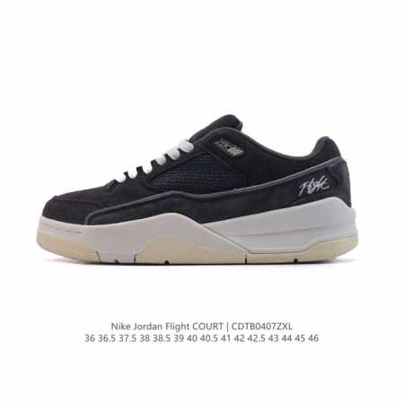 耐克 Nike 乔丹 Jordan Flight Court 时尚休闲 防滑耐磨 低帮运动鞋 复古篮球鞋 男女同款 Jordan 新鞋型 又来了！新配色曝光！滑 - 点击图像关闭