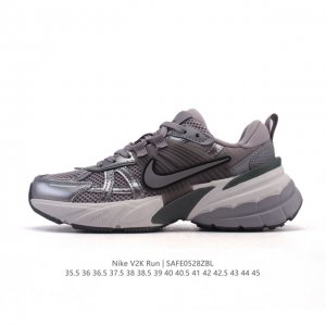 公司级 Nike 耐克 V2K Run 减震防滑 复古低帮运动跑步鞋 超火复古跑鞋 采用太空革组合呼吸网眼布鞋面材质 搭载正确4层组合底模 嵌入Tpu加固稳定模