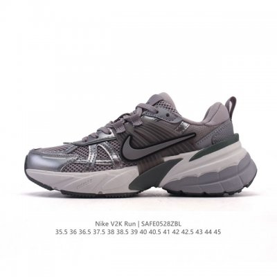 公司级 Nike 耐克 V2K Run 减震防滑 复古低帮运动跑步鞋 超火复古跑鞋 采用太空革组合呼吸网眼布鞋面材质 搭载正确4层组合底模 嵌入Tpu加固稳定模